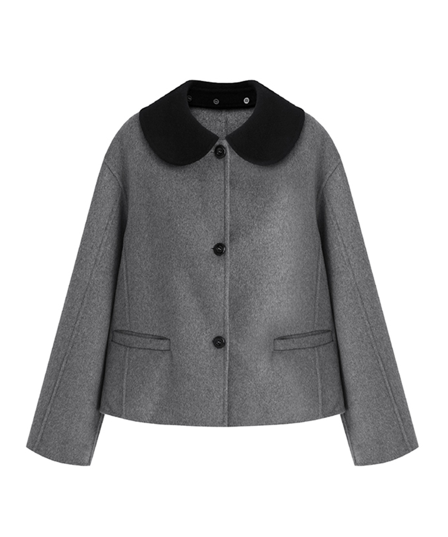 ラウンドカラー ウールショートコート FD24W373【Fano Studios