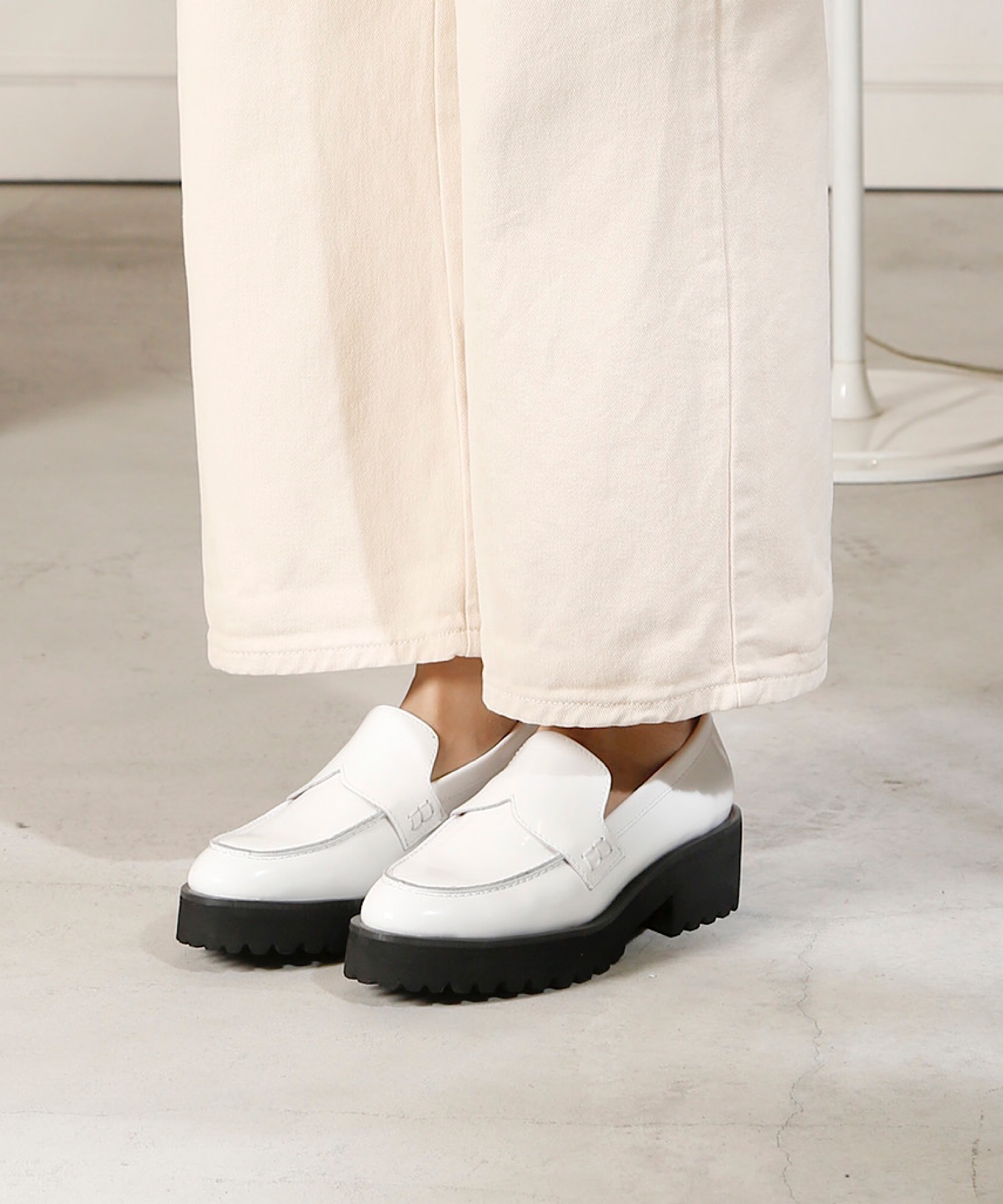 本革/厚底/5.1cm】厚底ローファー ALL BLACK│Jeffrey Campbell