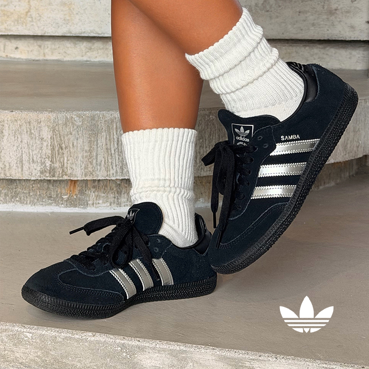 ストライプ リブ ワイドレッグ トラックパンツ / アディダスオリジナル