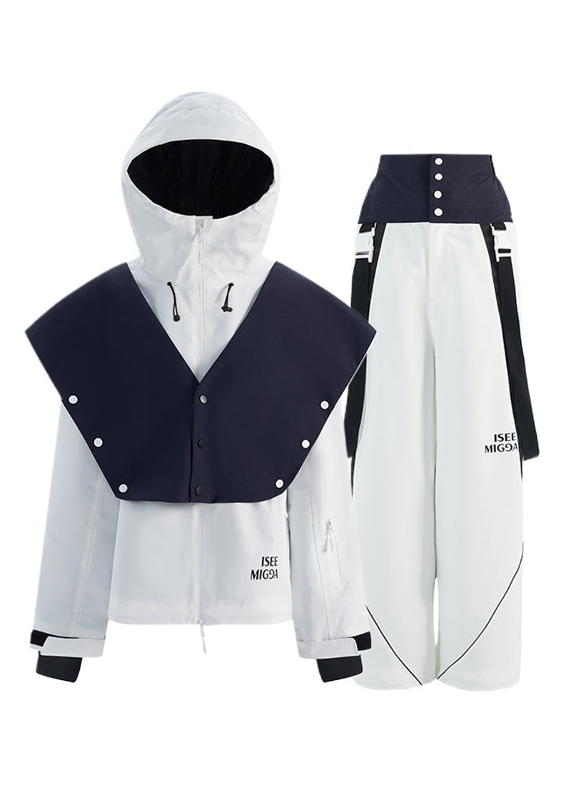 O2POSE公式/スキーウェア セーラー風 上下セット ウィメンズ