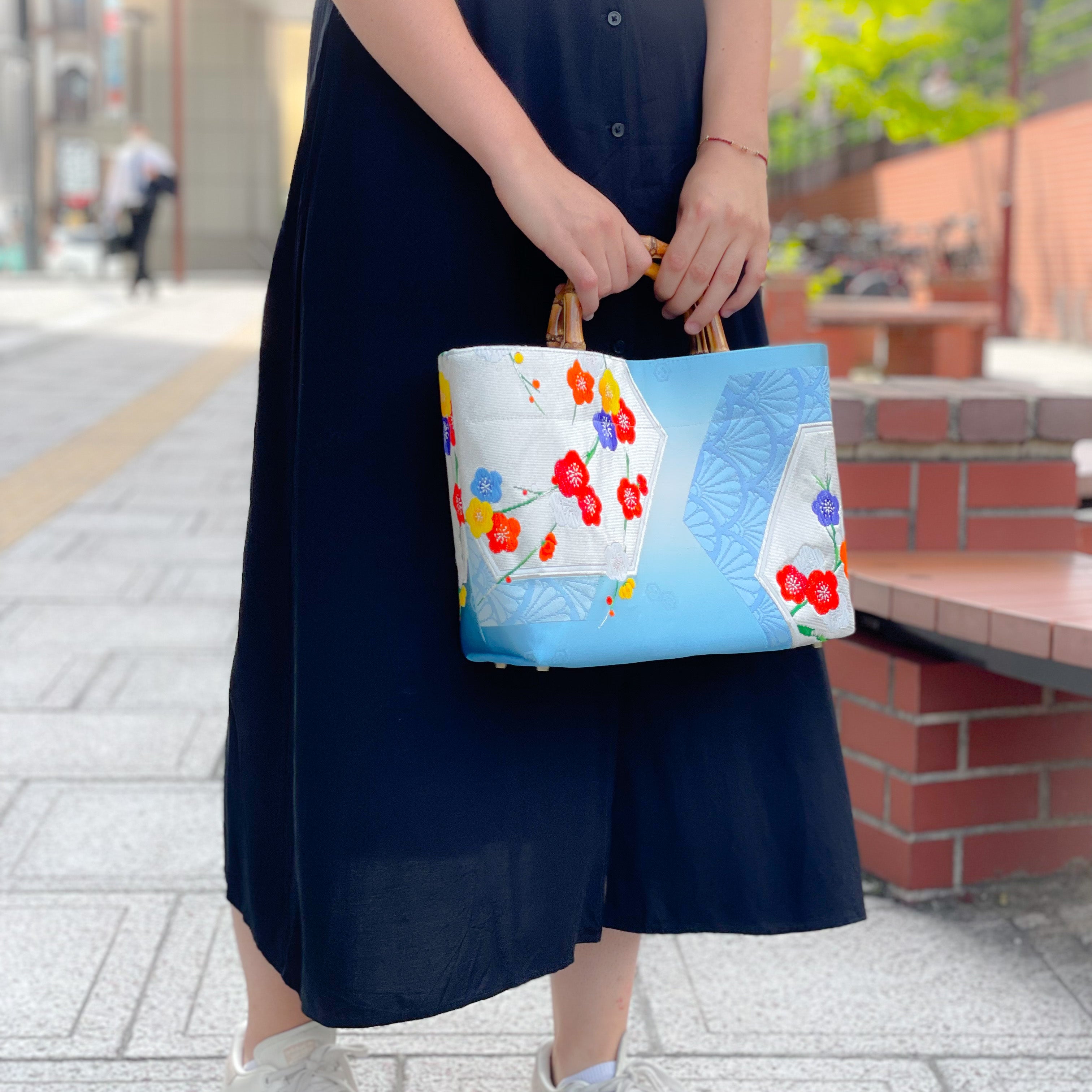 Eternity Tote Bag with bamboo handle 【Miyako】 竹持ち手の