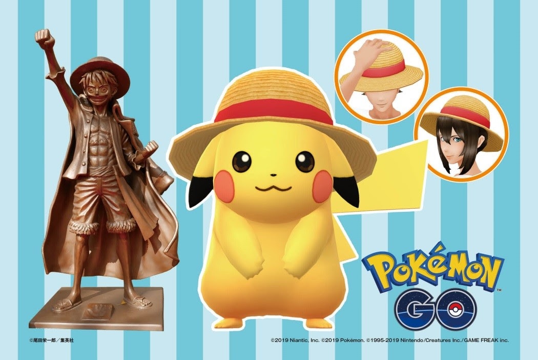 ONE PIECE×Pokemon GO、一味の像がポケストップに！麦わら帽子