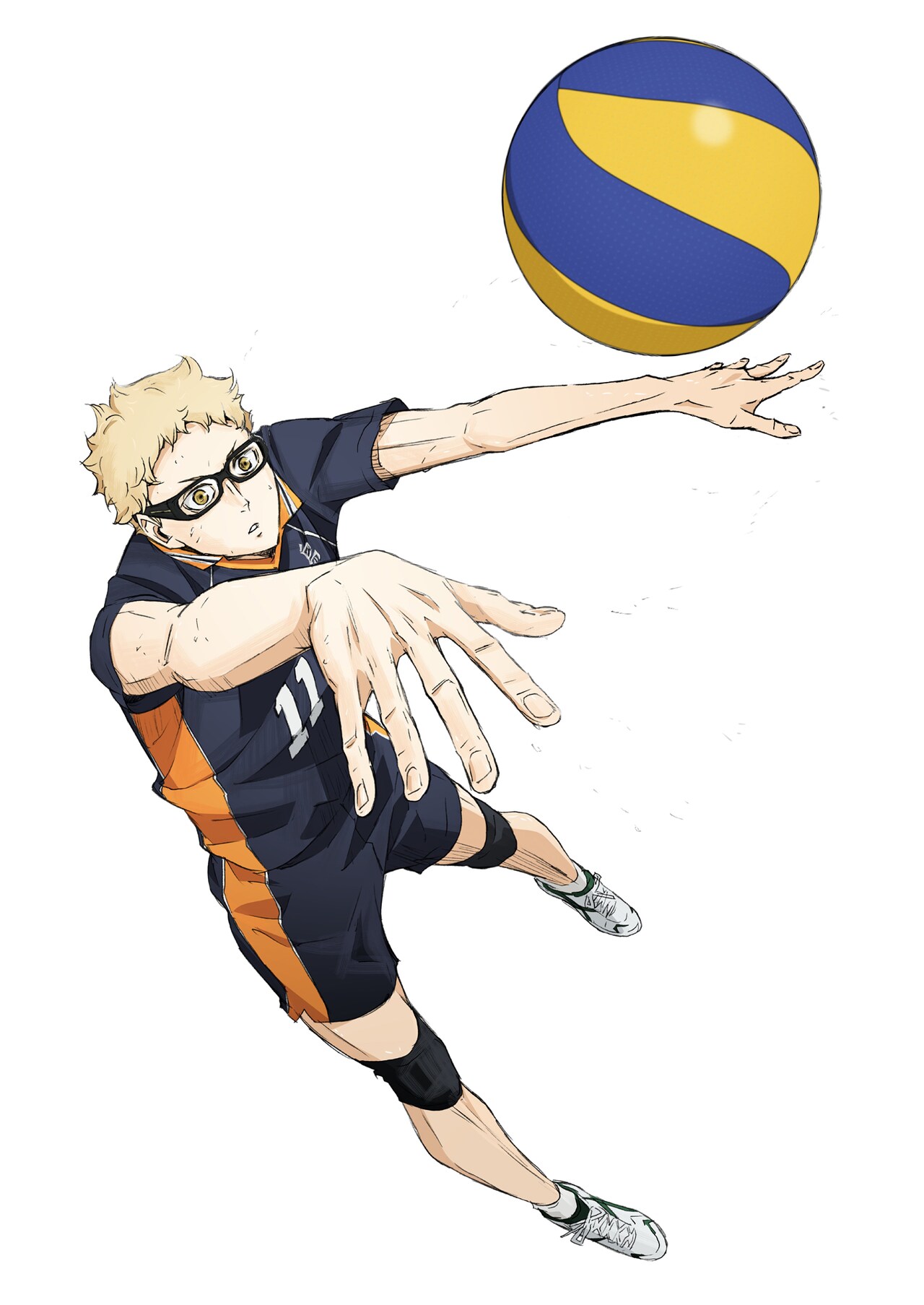 ミドルブロッカー・月島蛍のアクションビジュアル。 [画像・動画・SNS