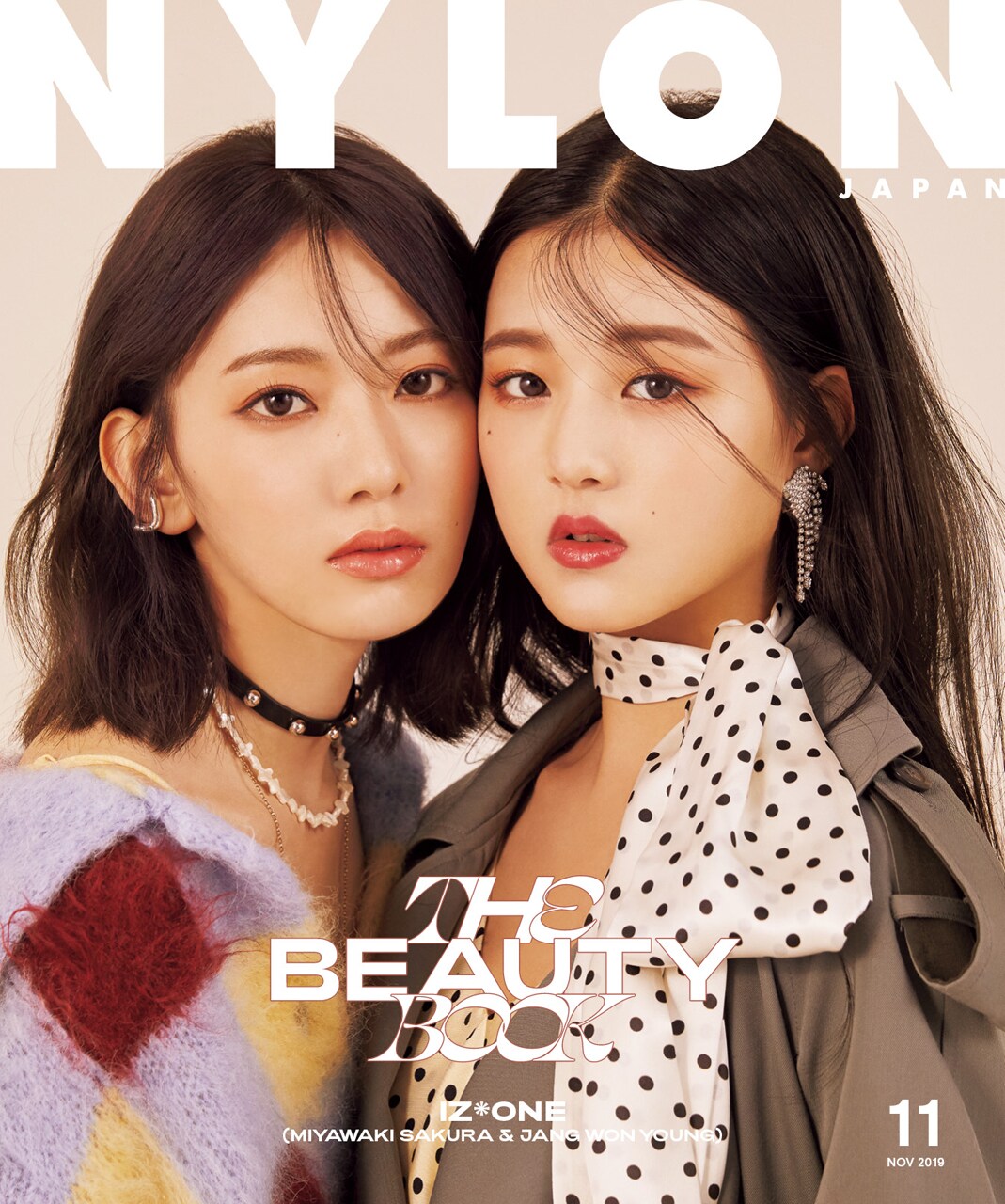 NYLON JAPAN」ビューティ特集にIZ*ONE、表紙は宮脇＆ウォニョン初登場