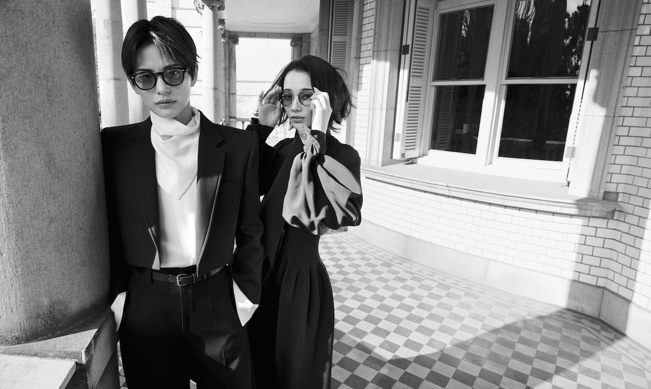 宝塚歌劇団雪組の朝美絢・夢白あや、アイウェアブランド・EYEVANの