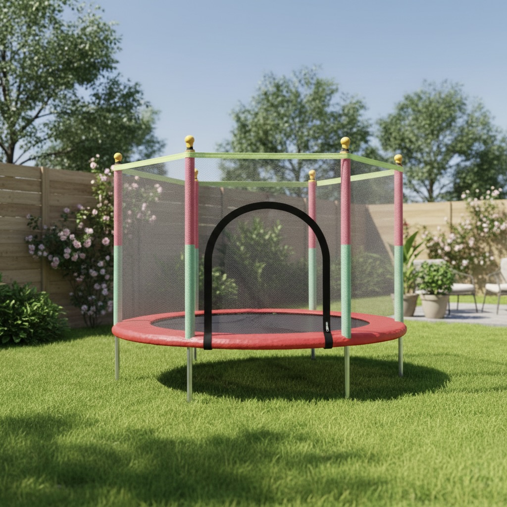 50% off on Kids Trampoline with Mesh Enclosure | OneDayOnly