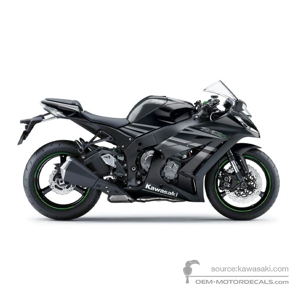 OEM Decals Kawasaki ZX10R 2015 - Black • Original Stickers
