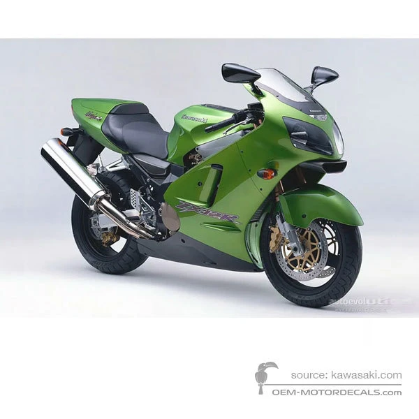 OEM Decals Kawasaki ZX12R 2000 - Green • Original Stickers
