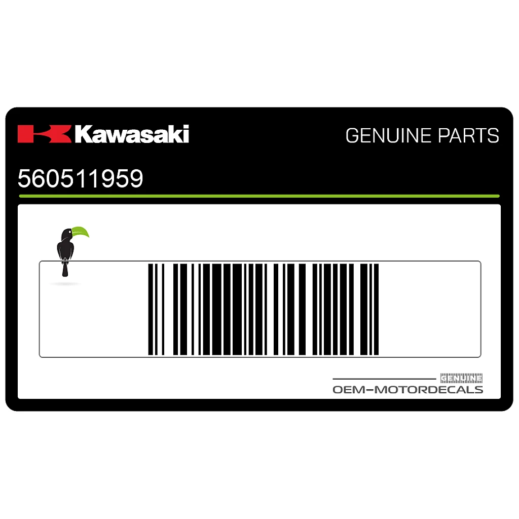 KAWASAKI Front cowling decal - 560511959 56051-1959