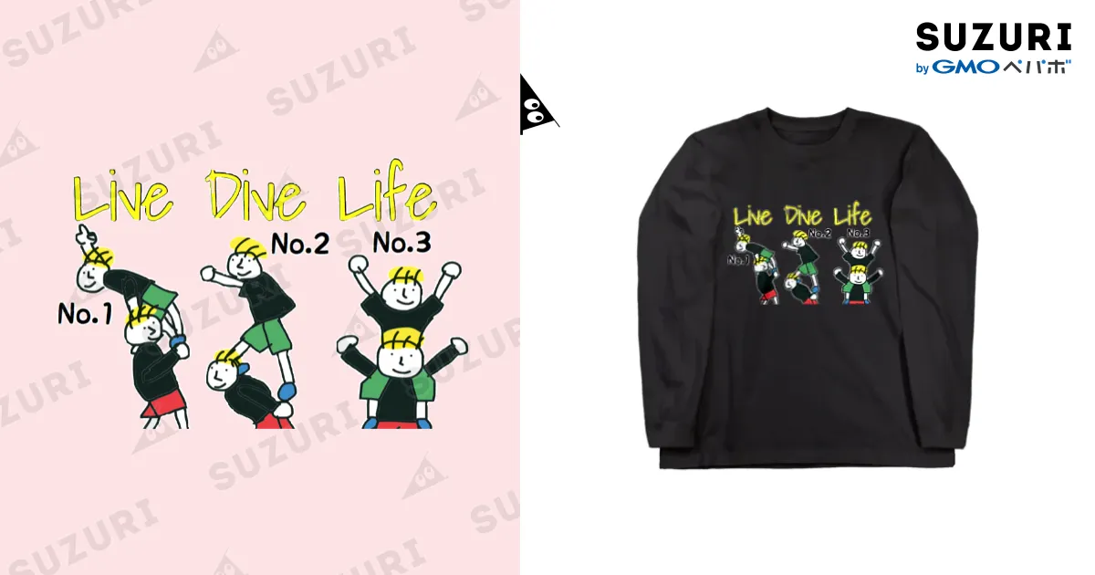 発射台ロンT Vol.1 / Live Dive Life ✖️ J×J ( jun_live_dive_life