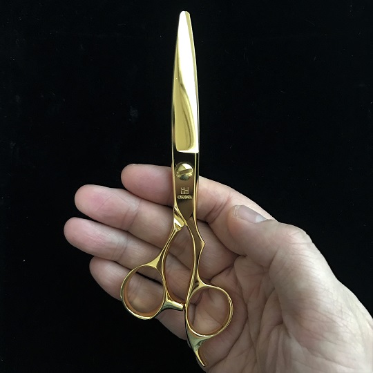 オーダーメイドシザー紹介】ドライカット5.7インチ ゴールド | OKAWA