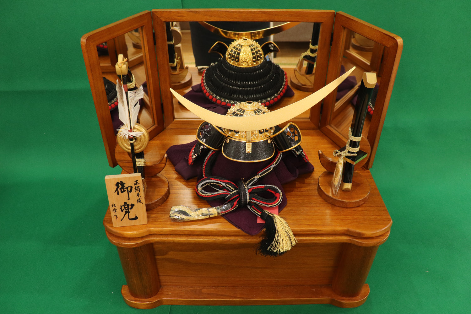 伊達政宗 兜飾り収納五月人形セット (48cm×35cm×46cm)【送料無料