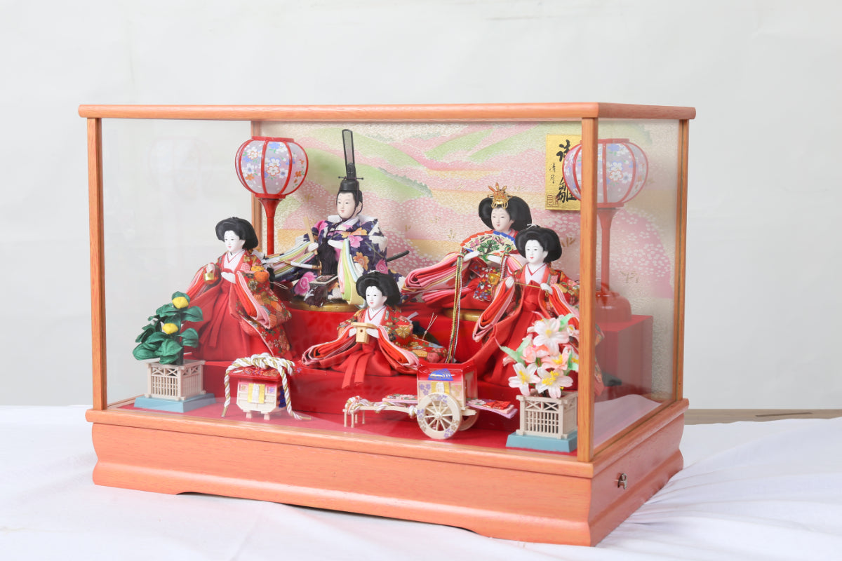 伝統的 雛人形セット ガラスケース付き 送料込みです。 【公式通販】