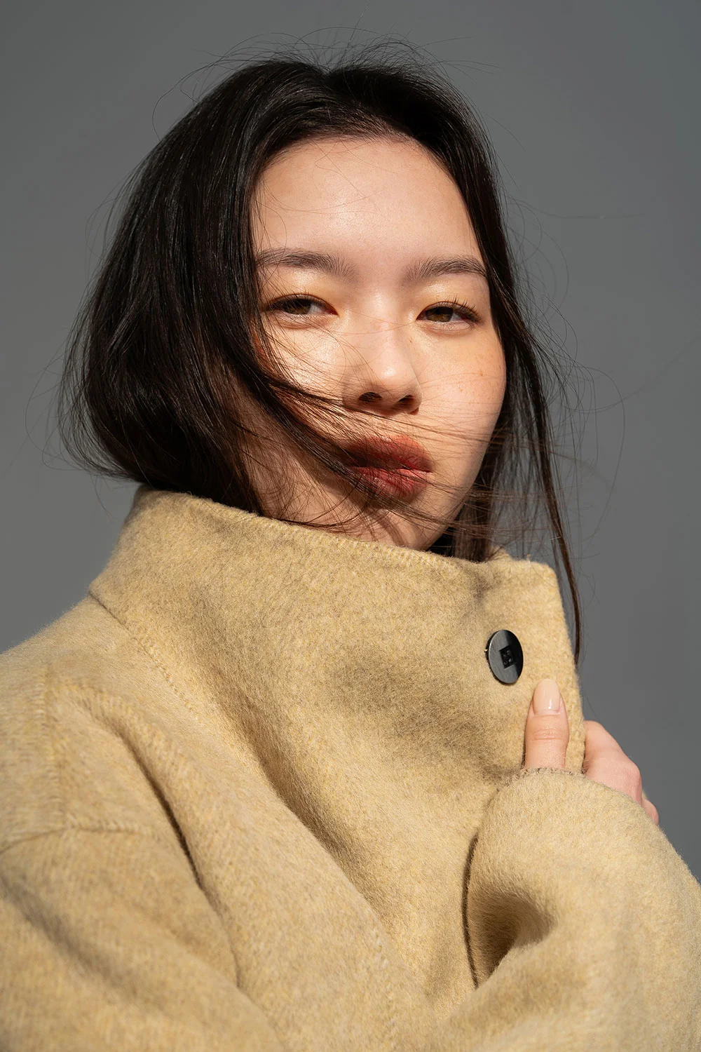 ecru half coat | OHOTORO