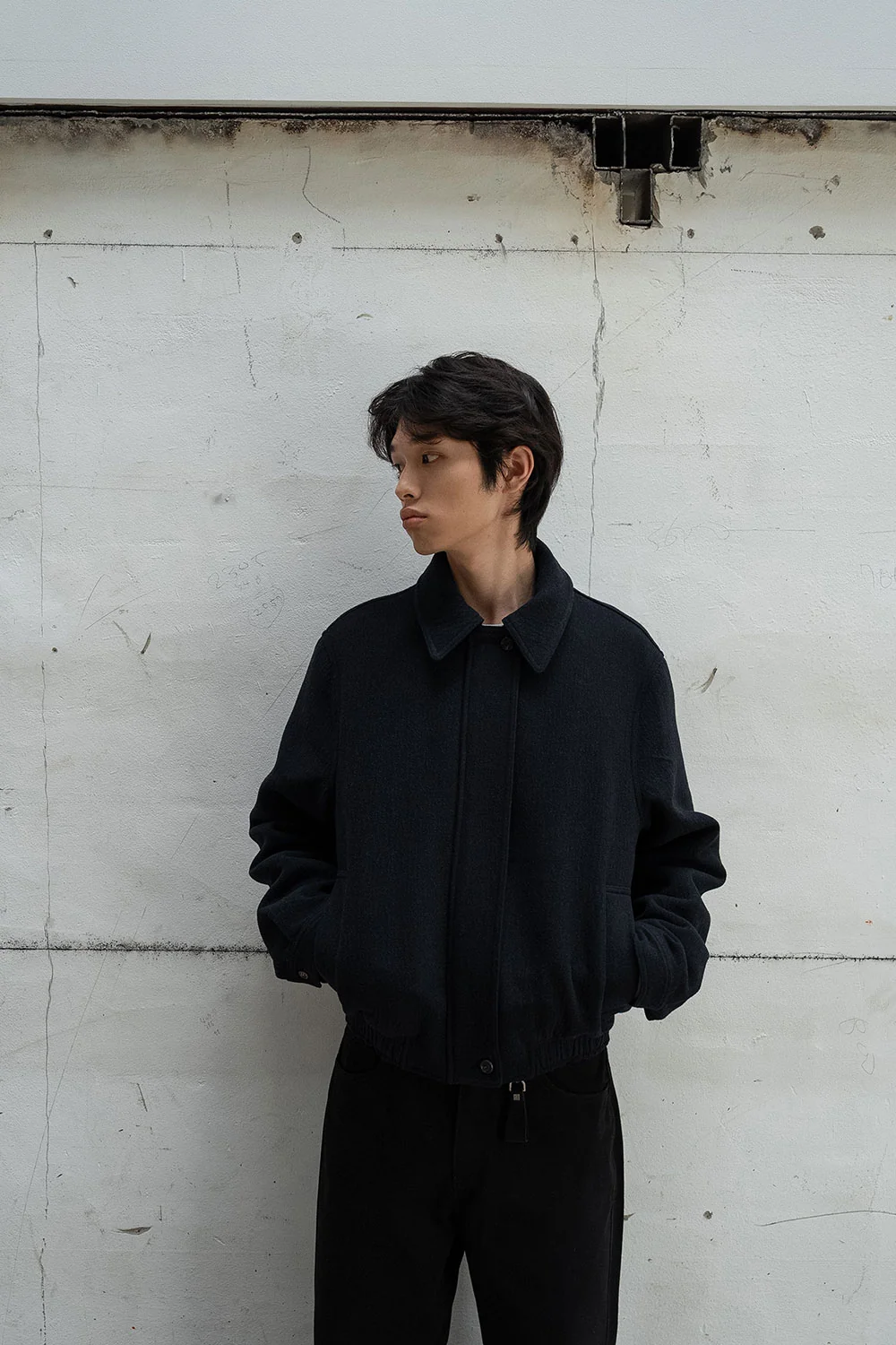 mannish wool blouson | OHOTORO