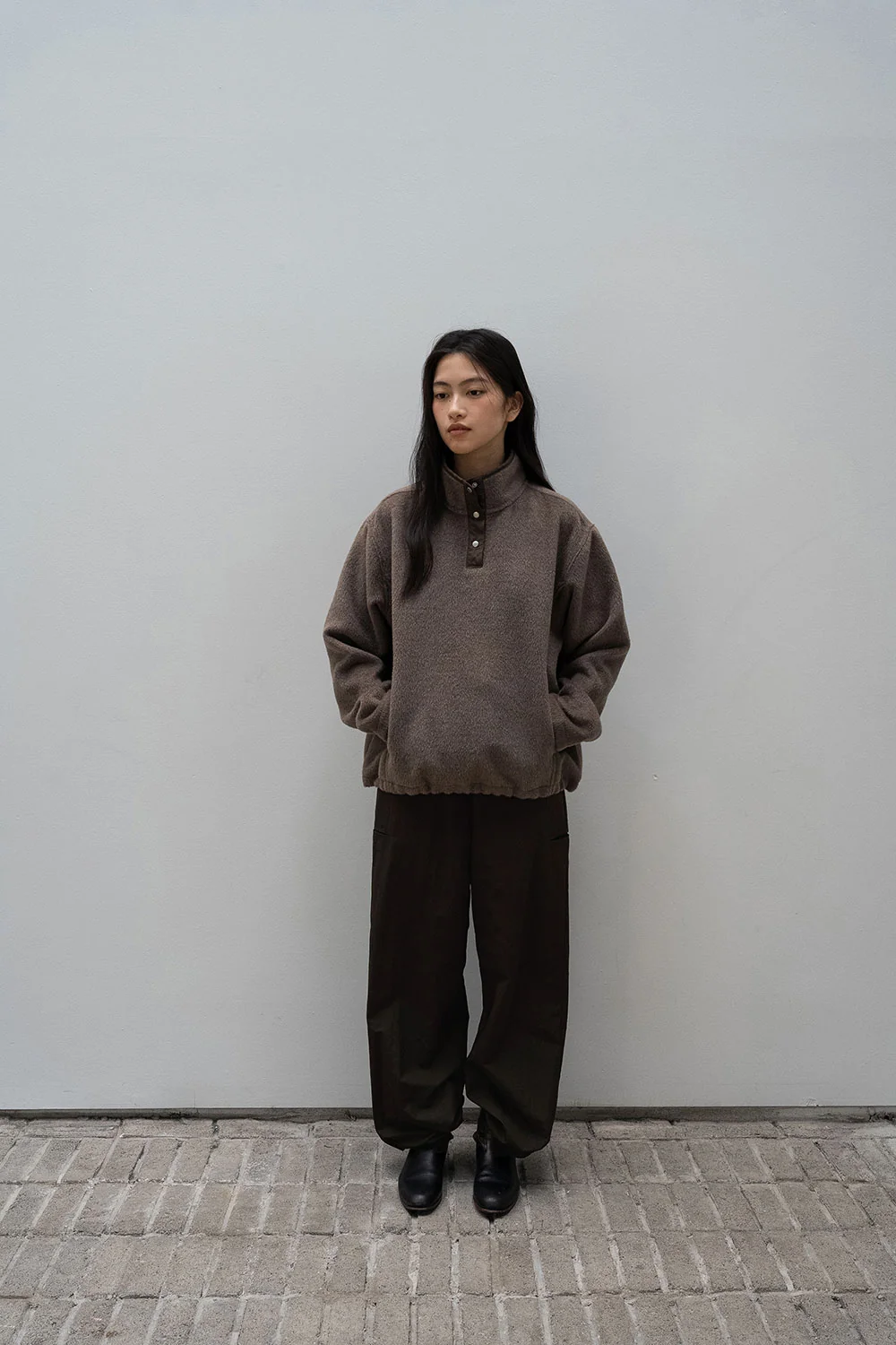 nap himalayas fleece jumper | OHOTORO
