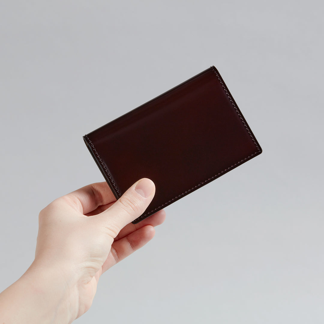 大峽製鞄－名刺入れ(通し襠) (ダークグリーン)【1041-2-CDV】