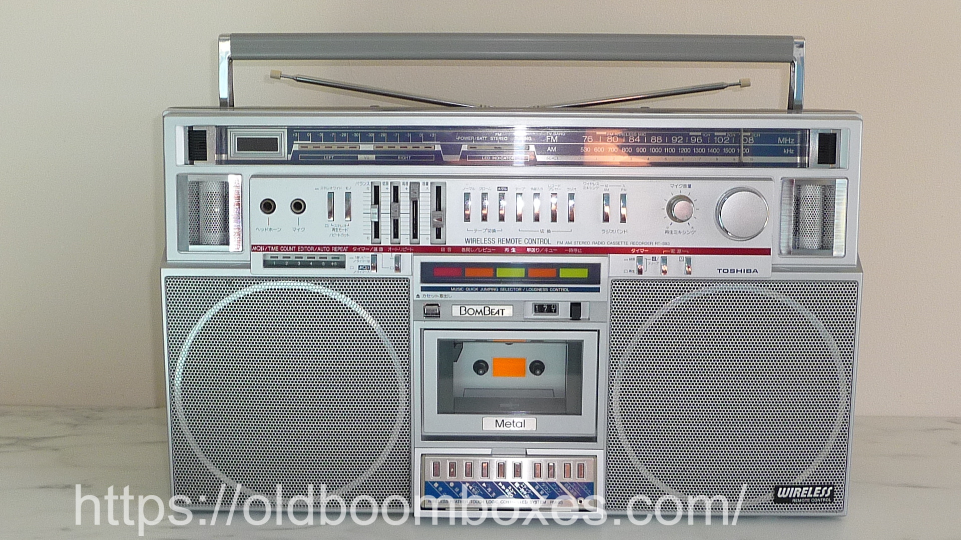 TOSHIBA RT-S93 Stereo Radio Cassette Recorder FM/AM