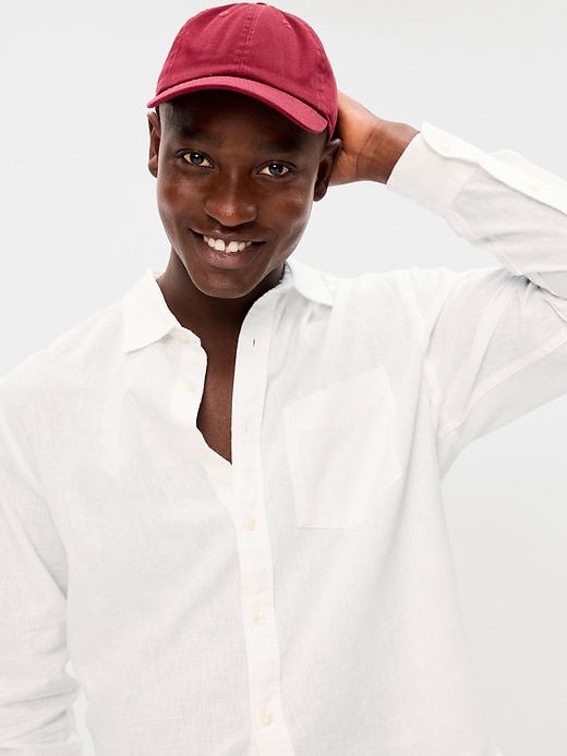 Classic Fit Linen-Blend Shirt | Old Navy