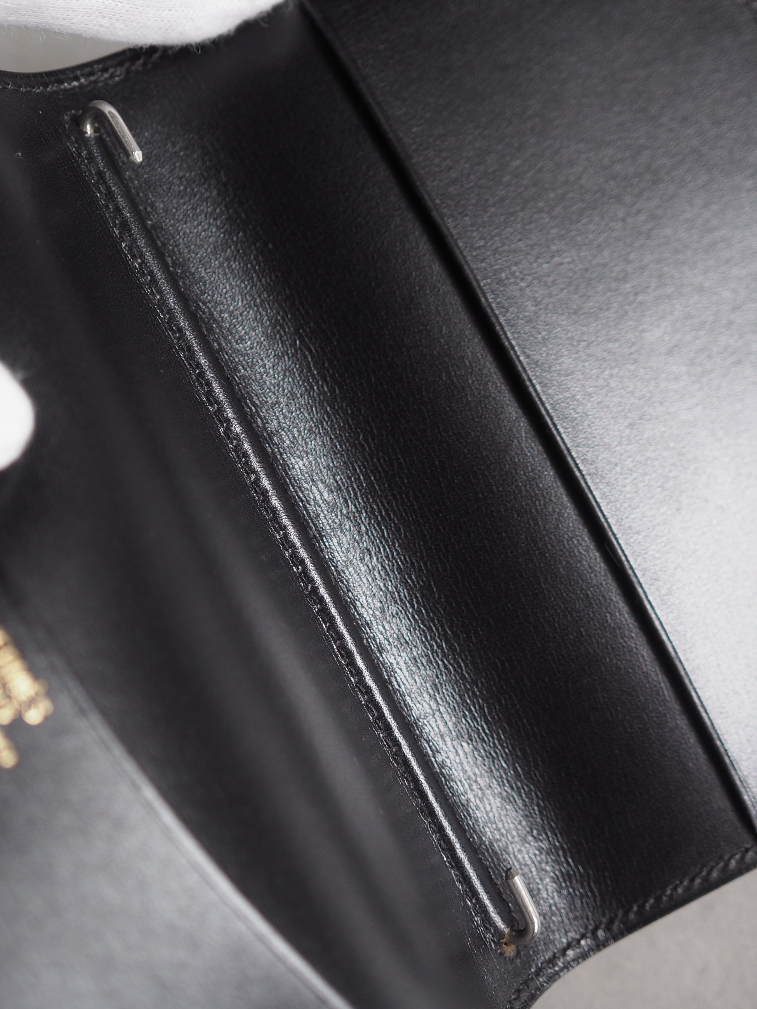 HERMES エルメス アジェンダ 手帳 財布 カードケース ブラック レザー