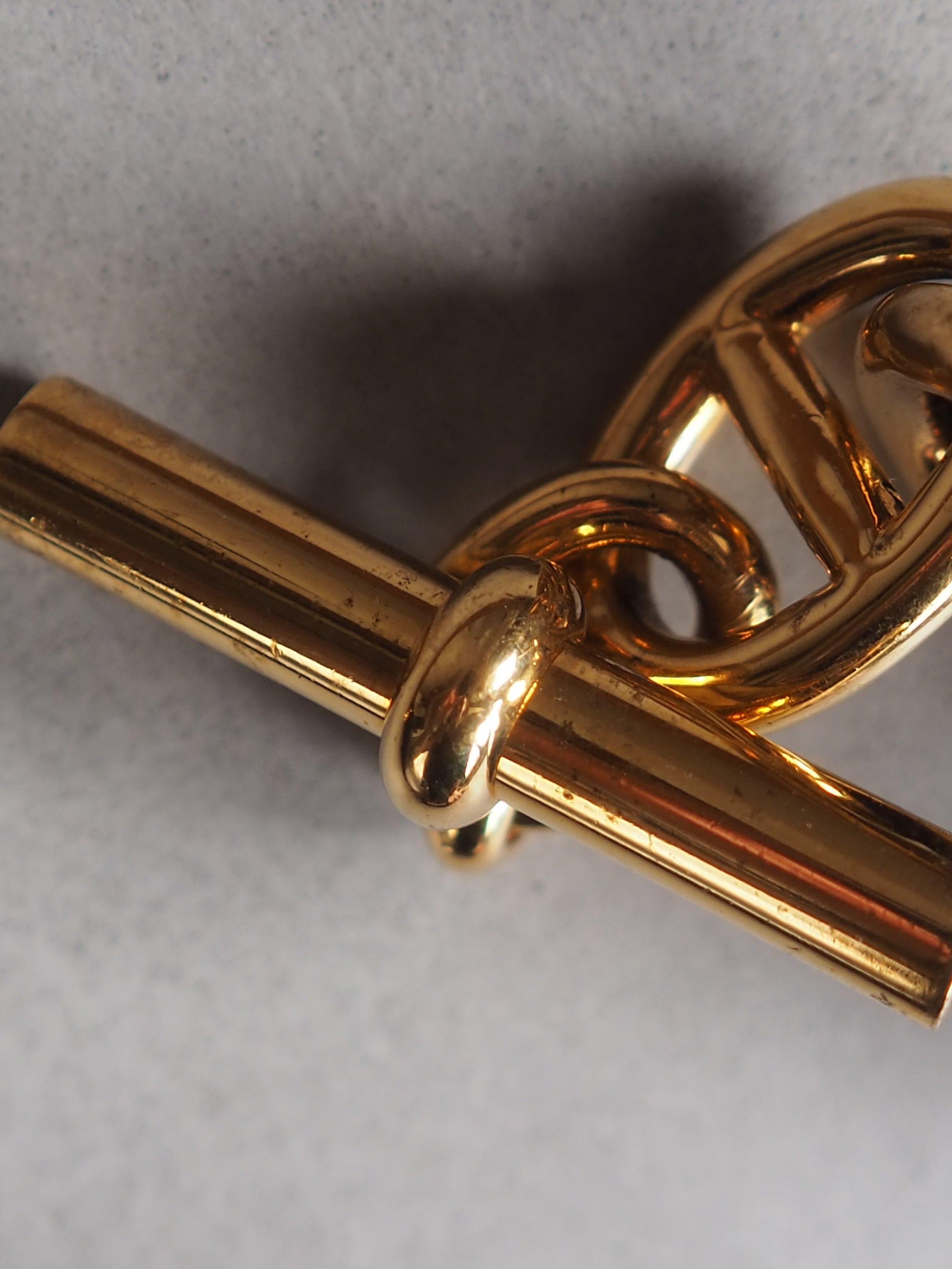 HERMES エルメス シェーヌダンクル ベルト 65 ゴールド ブラック