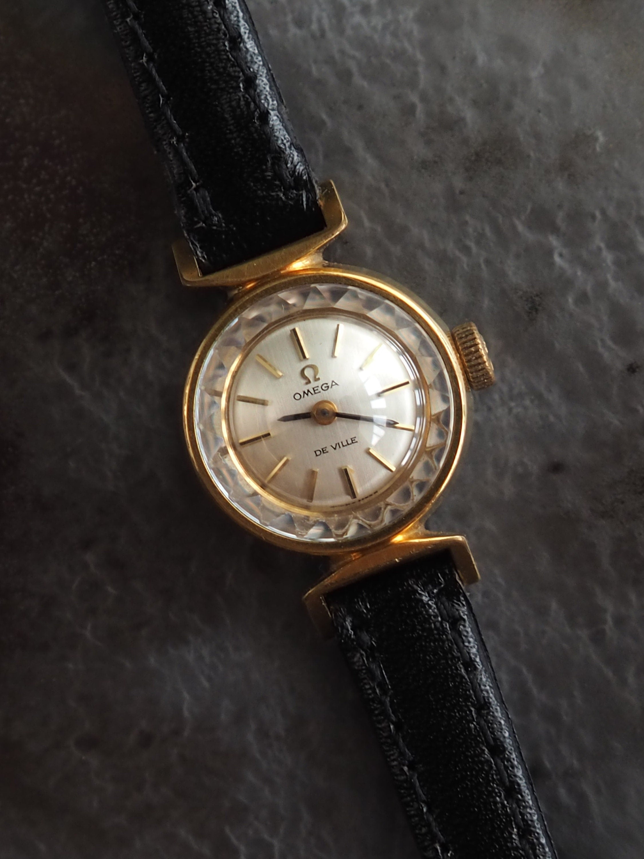 OMEGA オメガ DE VILLE デビル カットガラス ウォッチ 腕時計