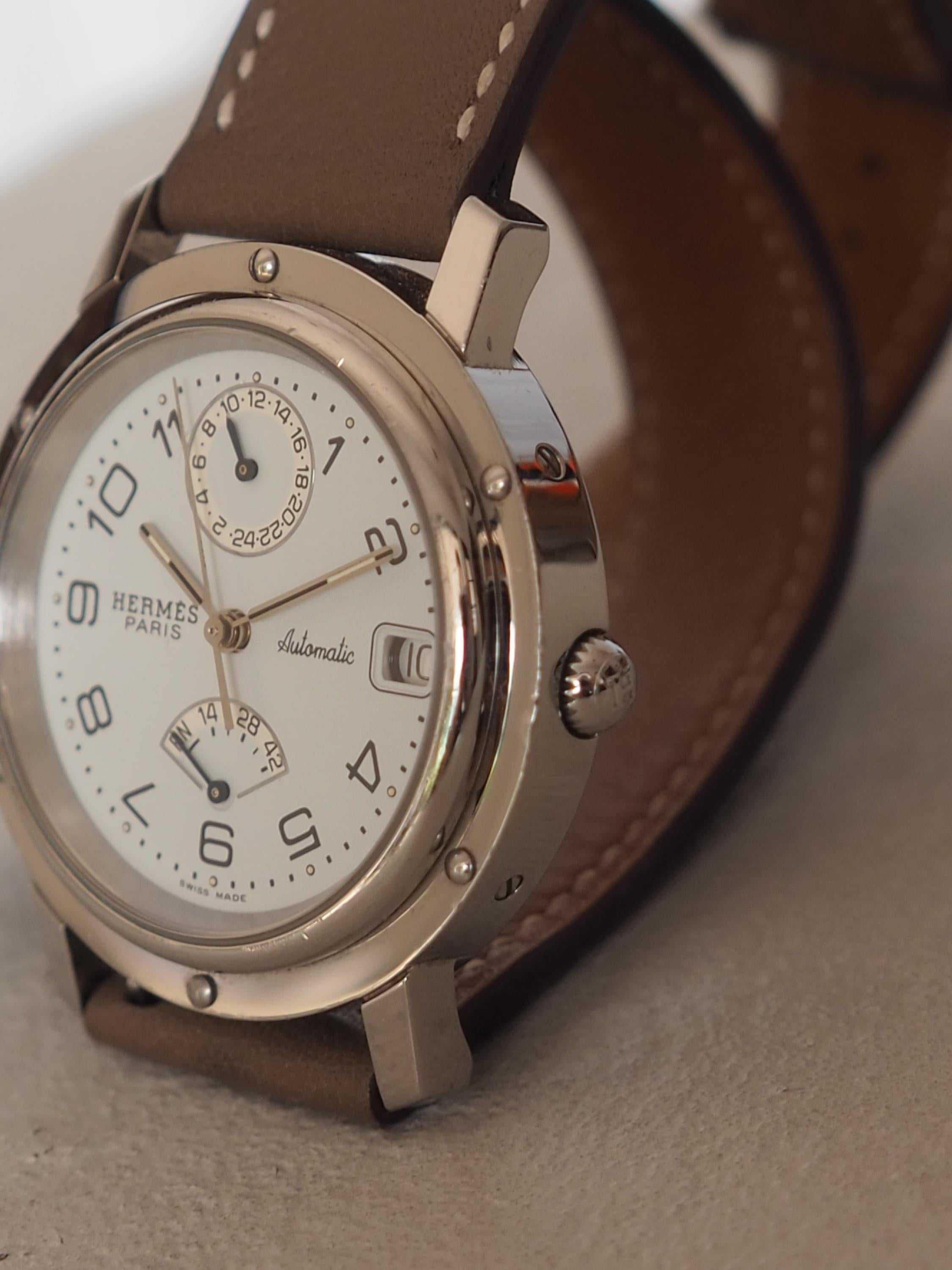 HERMES エルメス クリッパー ドゥブルトゥール ウォッチ 腕時計