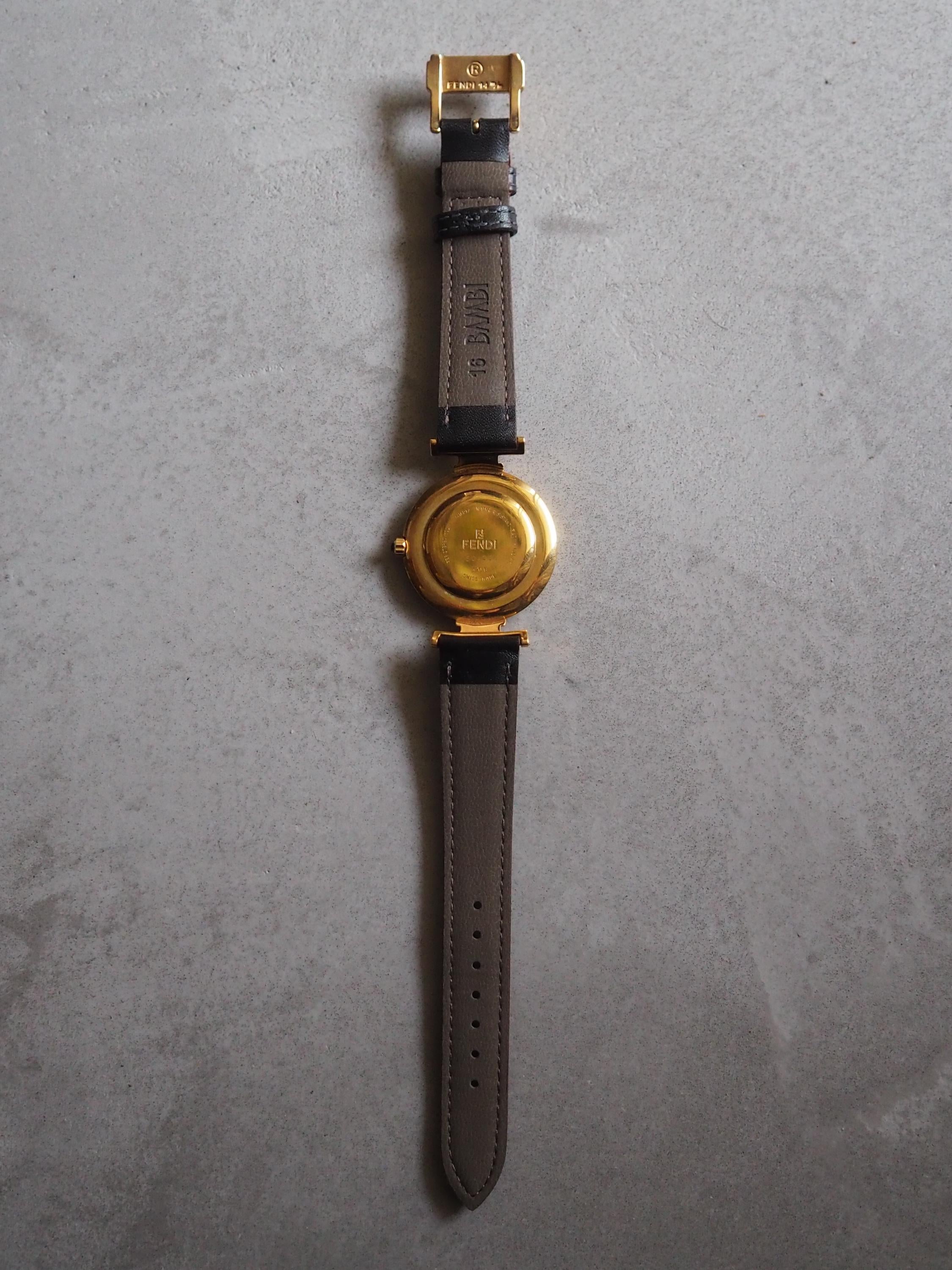 FENDI ヴィンテージ フェンディ ラウンド シェル ウォッチ 腕時計 ユニ