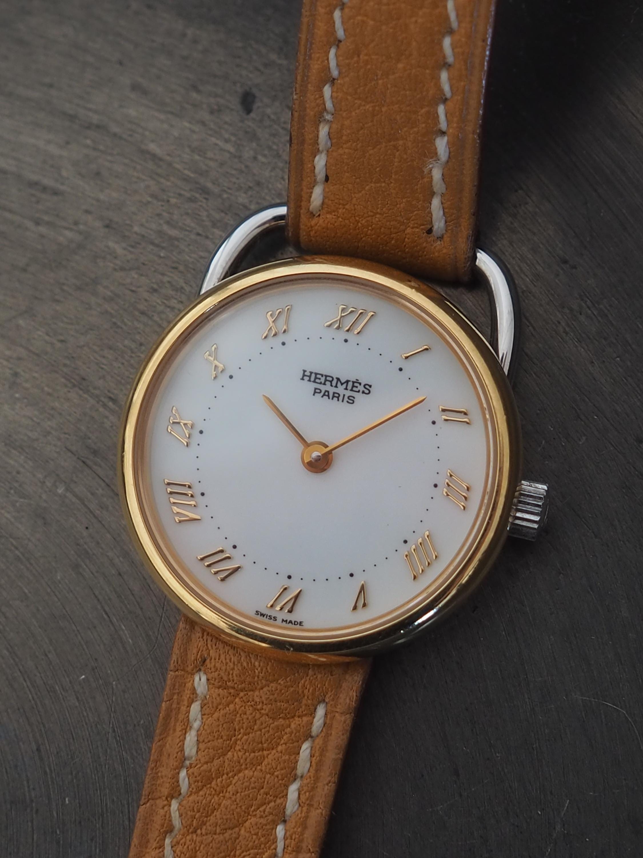 HERMES エルメス アルソー ウォッチ 腕時計 レザーバンド レディース