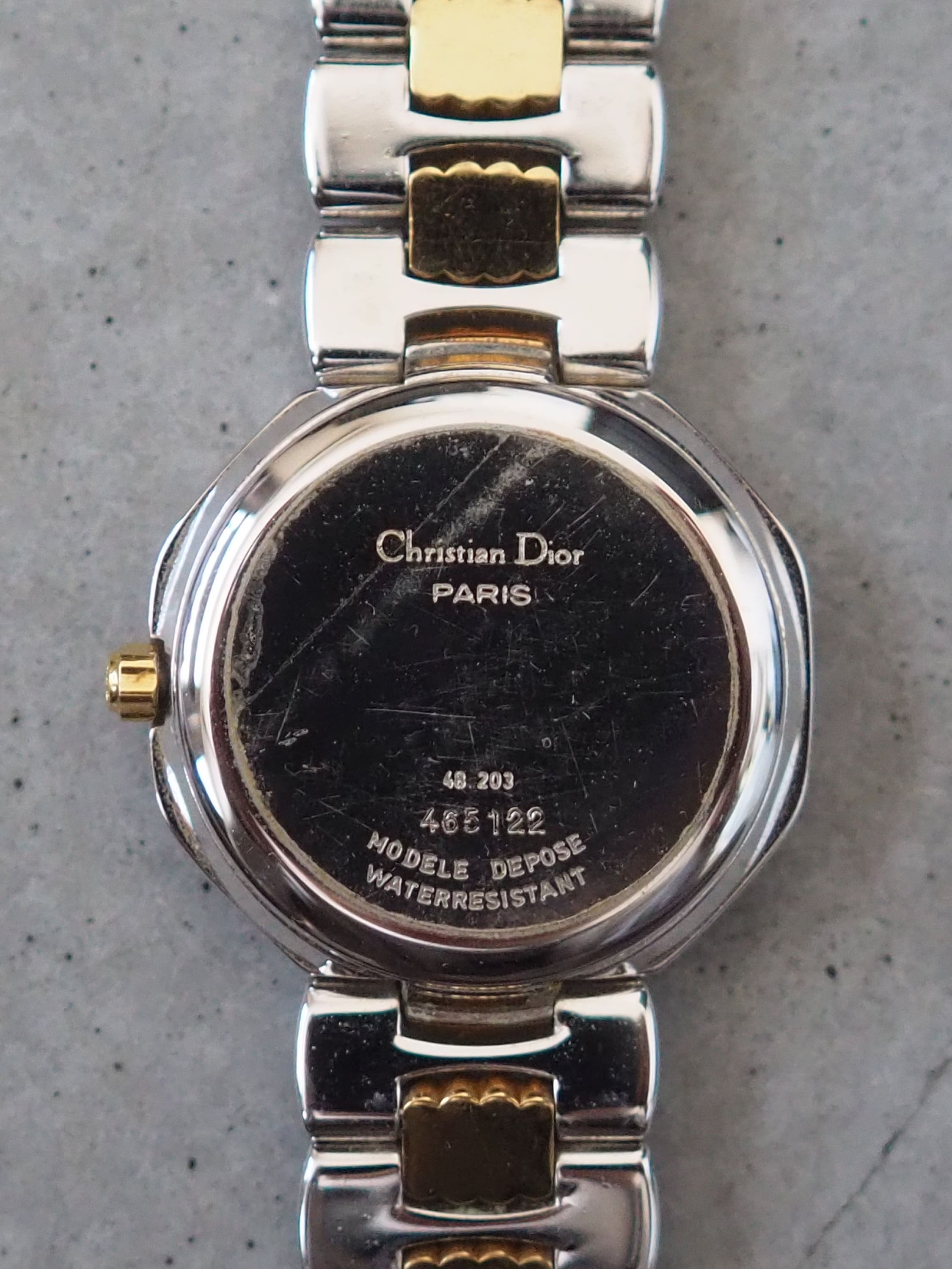 Christian Dior オクタゴン ウォッチ 腕時計 ゴールド シルバー