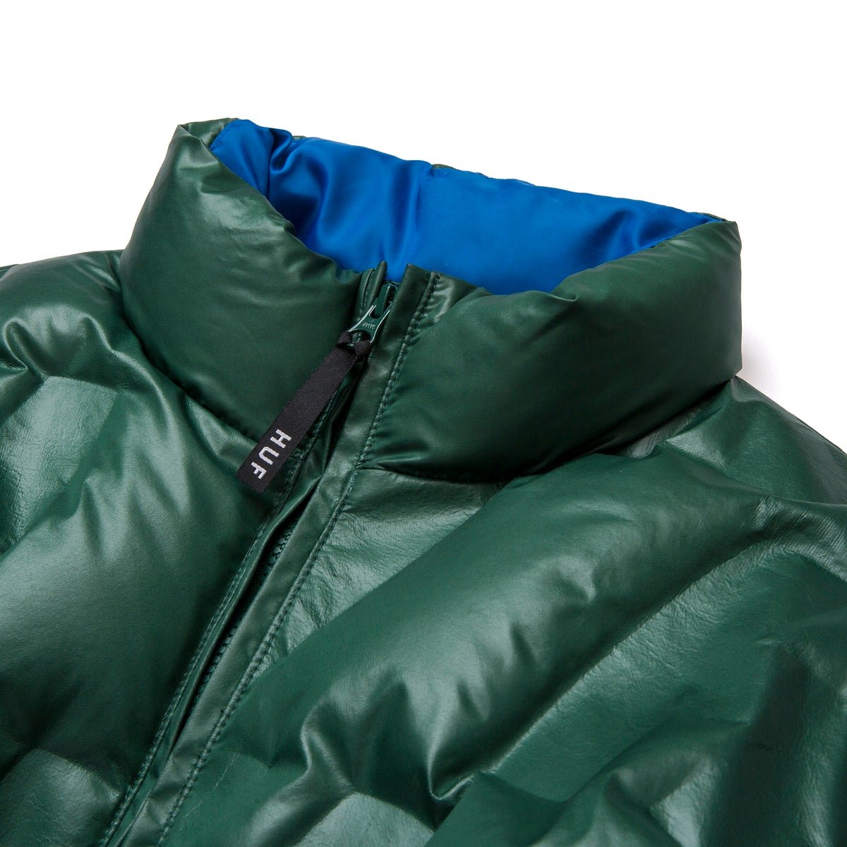 HUF WORLDWIDE MONOGRAM PUFFER JACKET DARK GREEN – Olympia Skateshop
