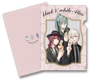 白と黒のアリス クリアファイル 黒ver. - オムニショップ