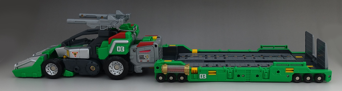 ハイパーグリーンレンジャー3号 レンジャートレーラー トミカハイパー