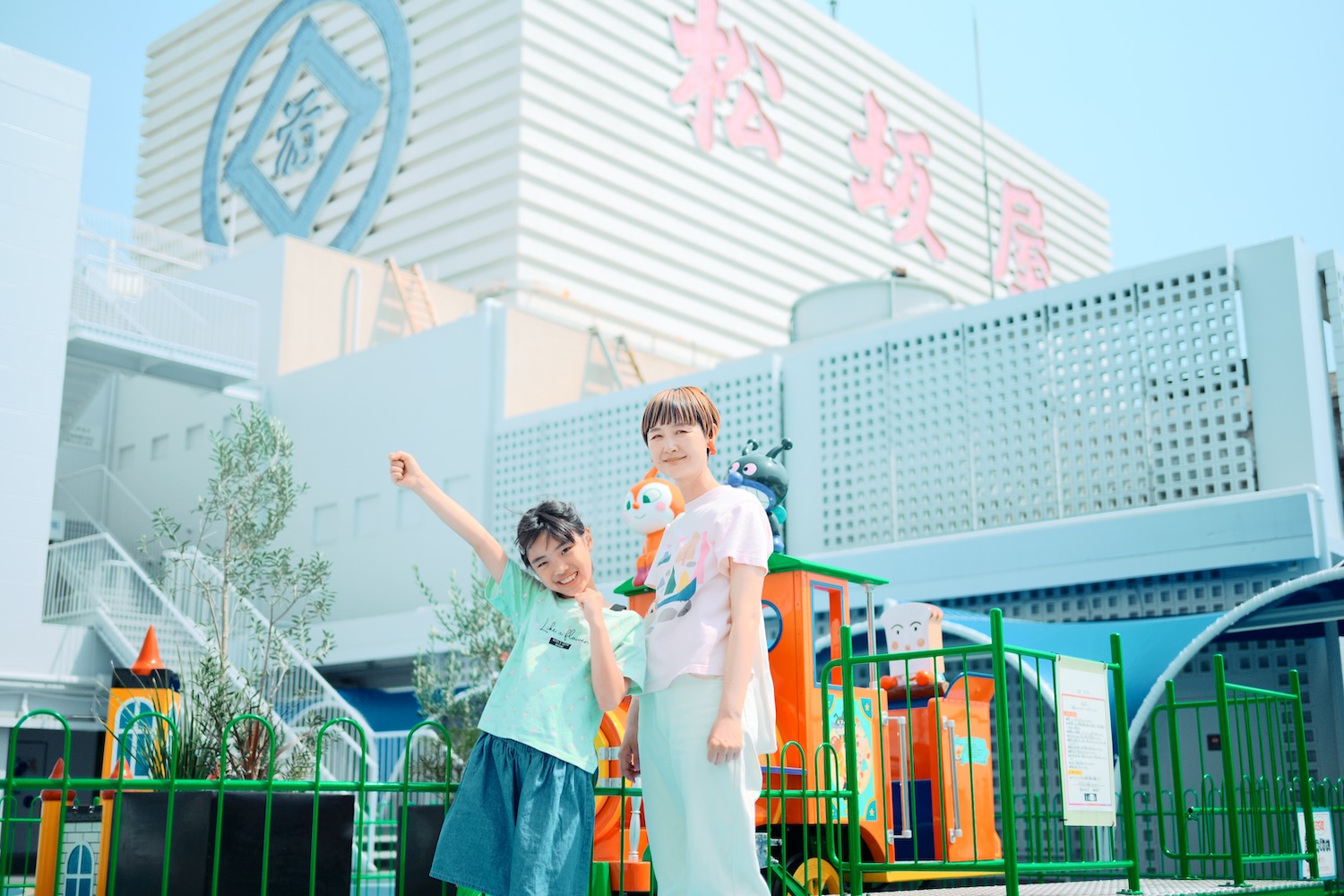 リニューアルした松坂屋名古屋店の屋上遊園に子供と一緒に遊びに行っ