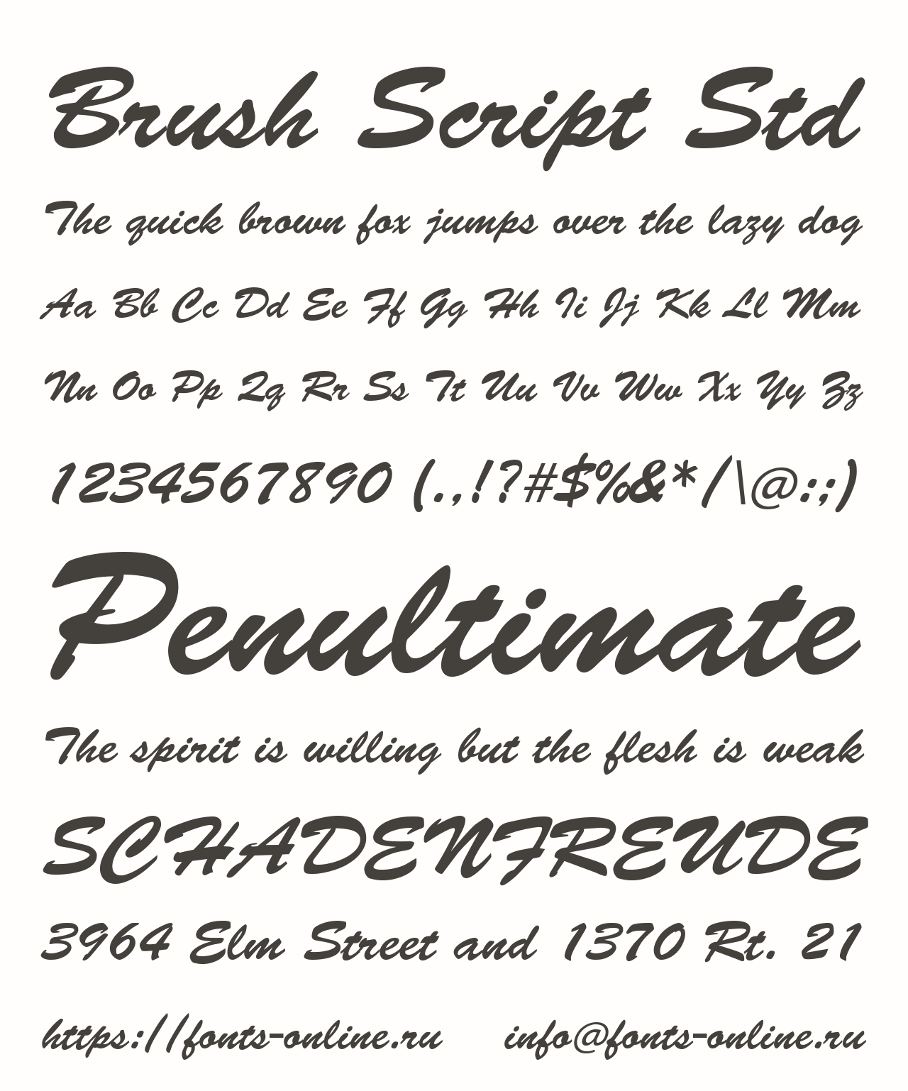 Brush Script Std font