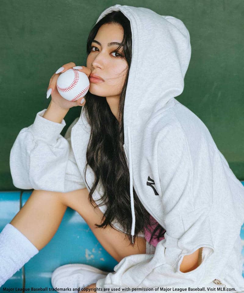 MLB】ZIPロゴフーディーセットアップ(F ピンク)｜ スパイラルガール