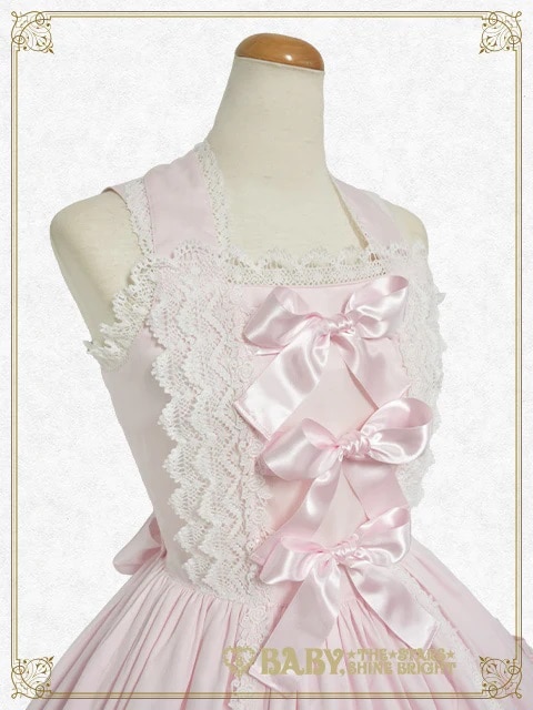 リボンリボンジェラートジャンパースカート（ピンク）(ピンク