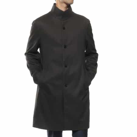 フランネルツイル素材スタンドカラーコート（2243862）｜BARNEYS NEW