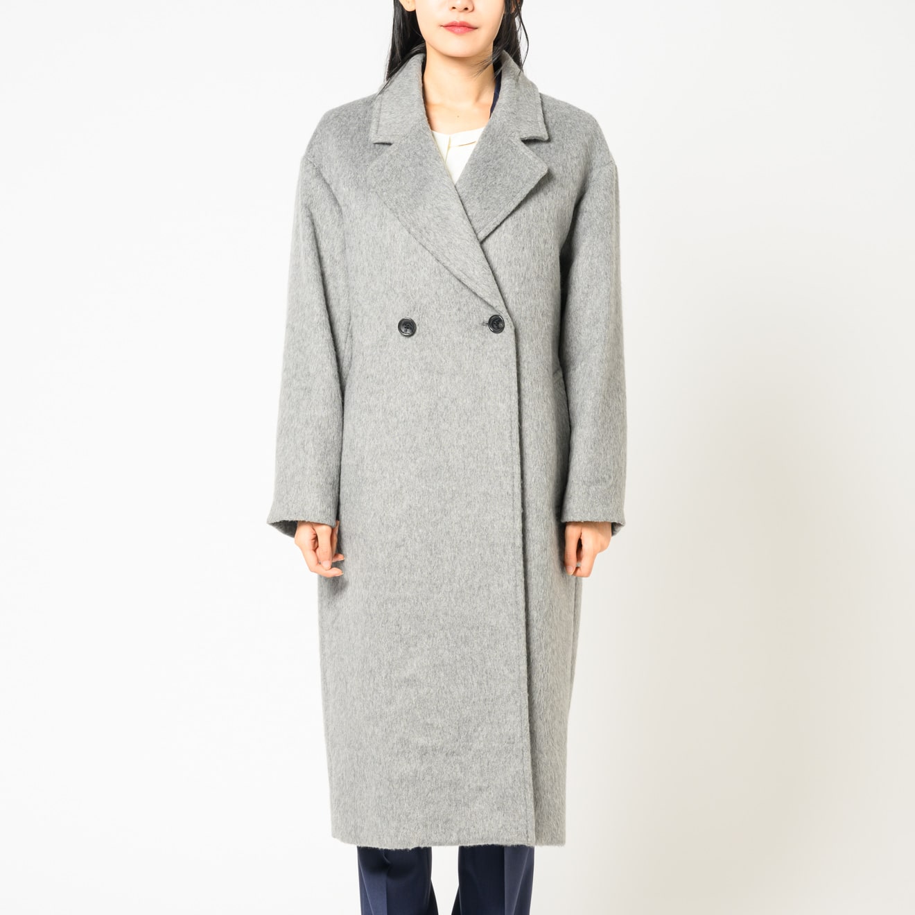 ダブルチェスターコート ライトグレー | ONLY ONLINE STORE