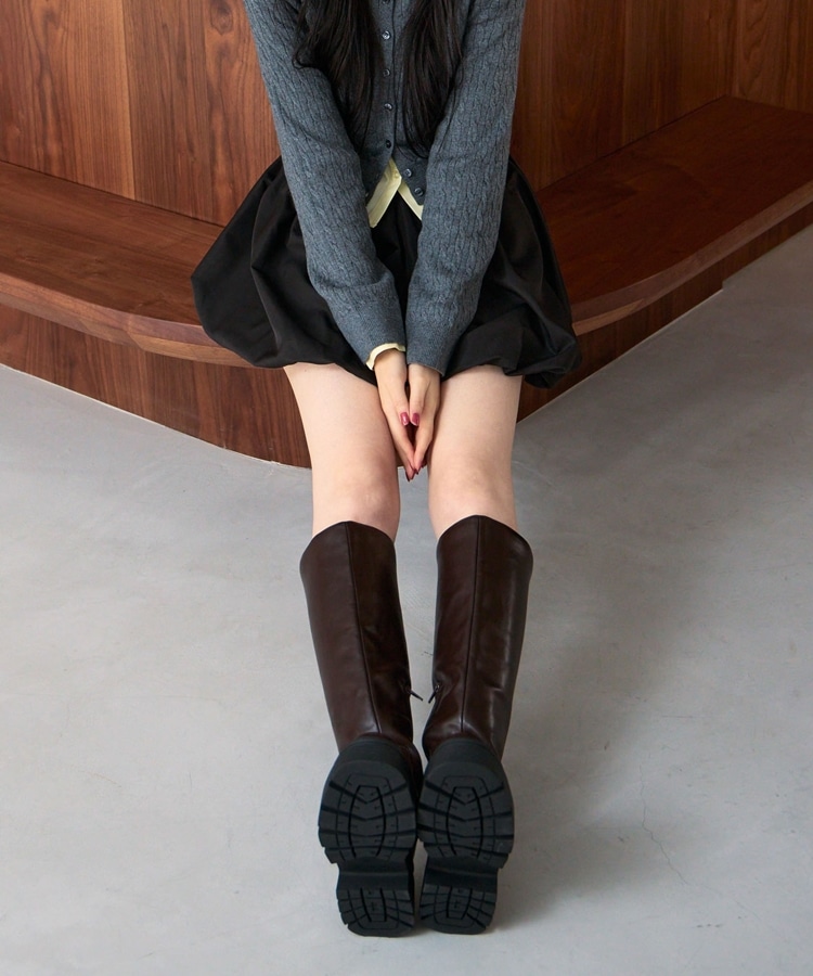 厚底ロングブーツ(M BROWN): シューズ｜PMbox P&M OFFICIAL ONLINE