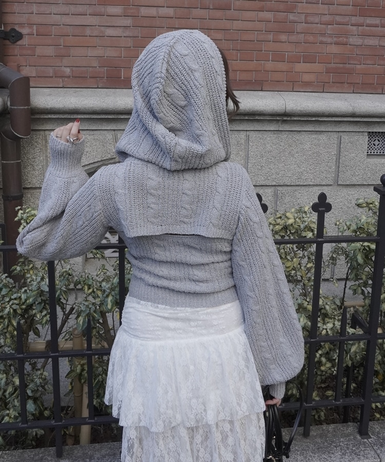 ribbon foodie tops×laceup cami set(M GRAY): トップス｜PMbox P&M