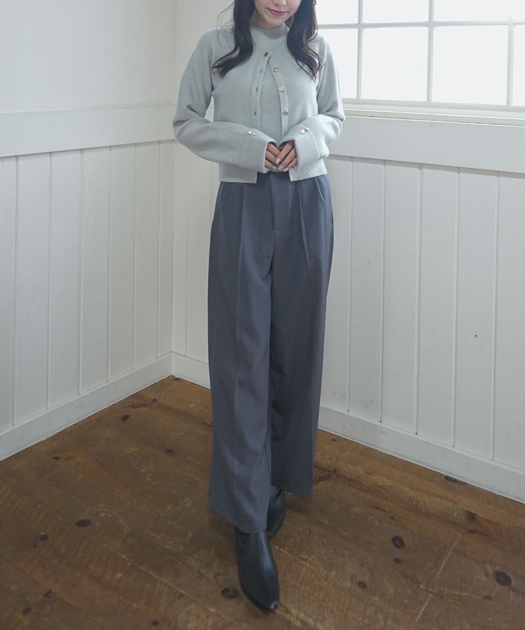 金ボタンラメニットアンサンブル(M WINE): トップス｜PMbox P&M