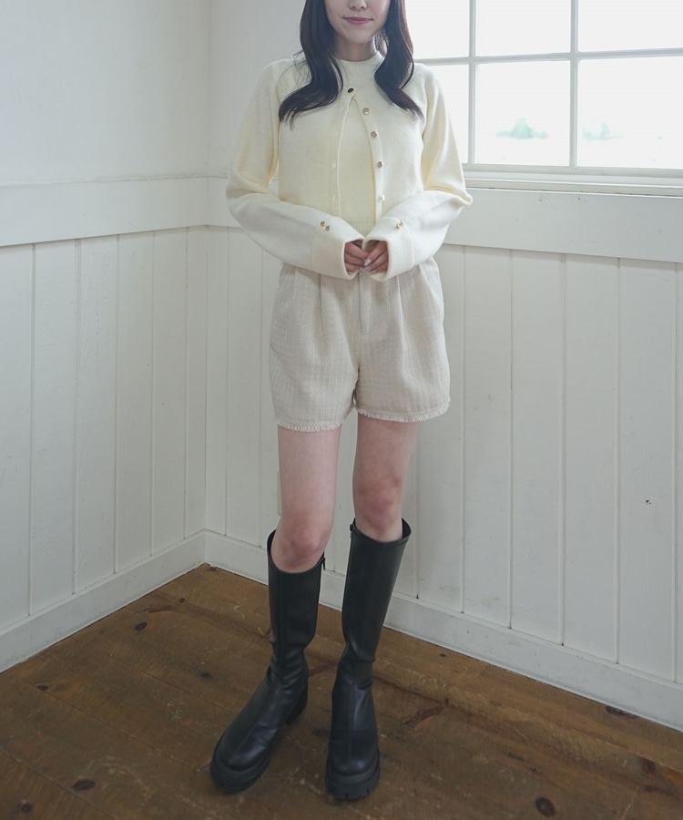 金ボタンラメニットアンサンブル(M WINE): トップス｜PMbox P&M