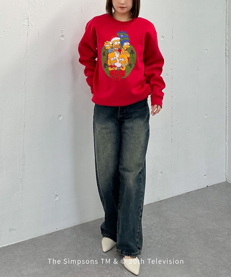 THE SIMPSONS】 Sweatshirt／(L RED): トップス