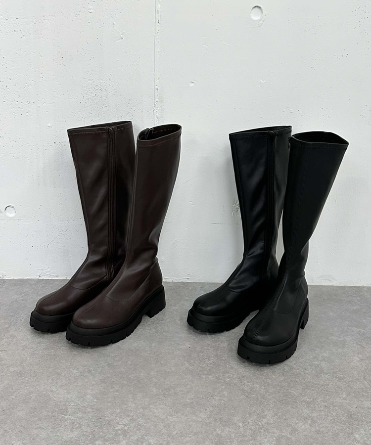 ストレッチロングブーツ(M BLACK): シューズ｜PMbox P&M OFFICIAL