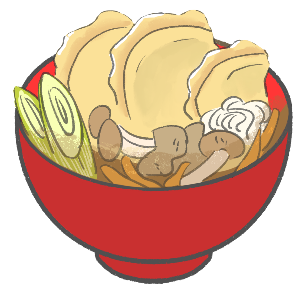 せんべい汁のイラスト - ONWAイラスト