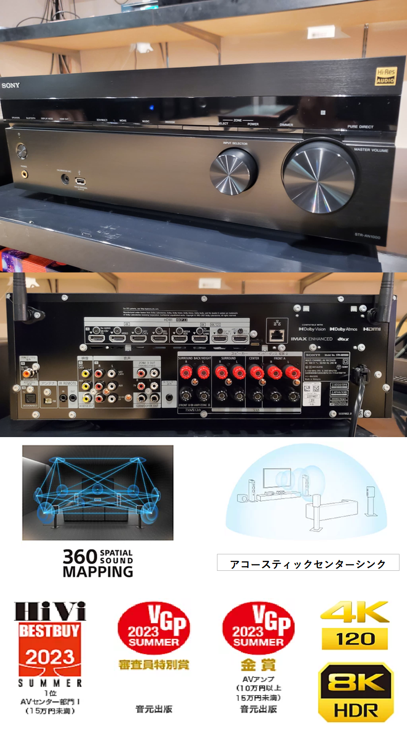 SONY AVアンプ STR-AN1000 展示！｜CAVIN 大阪屋 札幌オーディオ