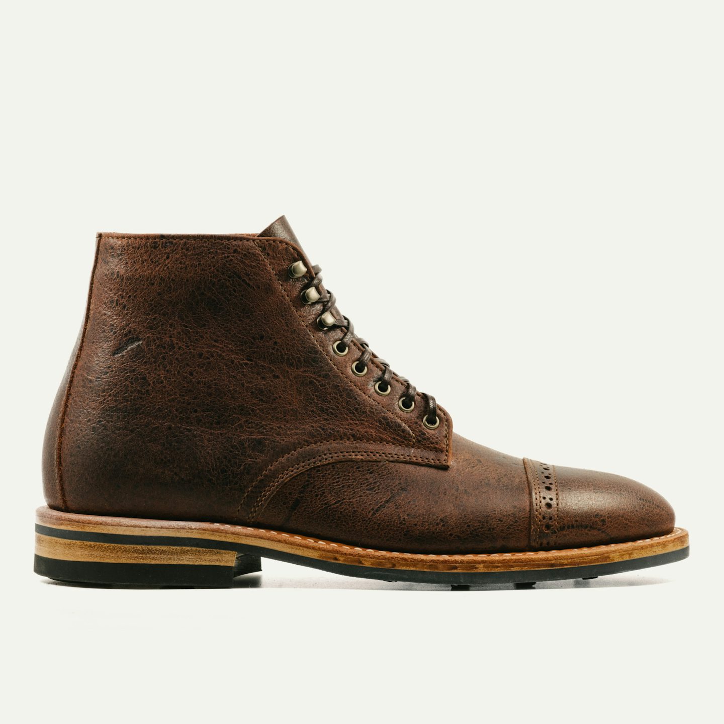 Cap-Toe Lakeshore Boot - CF Stead Truffle Naked Kudu, Dainite