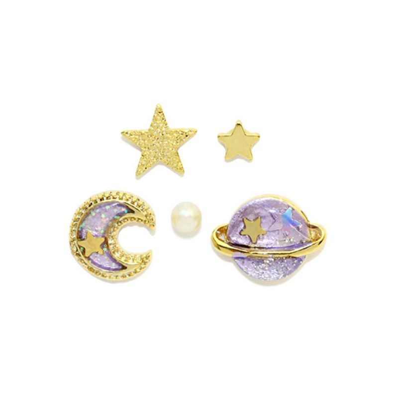 ピアス 三日月 土星 星 パール 5個セット スタッドピアス – OSEWAYA