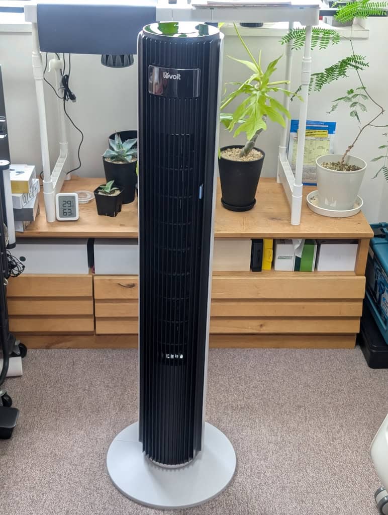 Levoit42インチタワーファンレビュー。スマホで遠隔操作ができる強風量